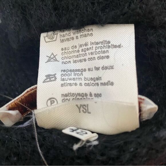 Vintage 80s Yves Saint Laurent Variation Mohair Wool Silk Blend Sweater Dress - Picture 8 of 8